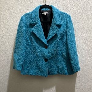 CAbi Turquoise Textured Blazer